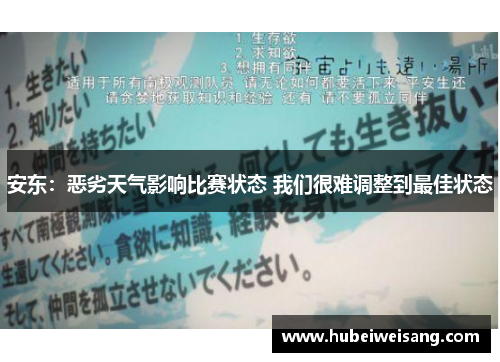 安东：恶劣天气影响比赛状态 我们很难调整到最佳状态